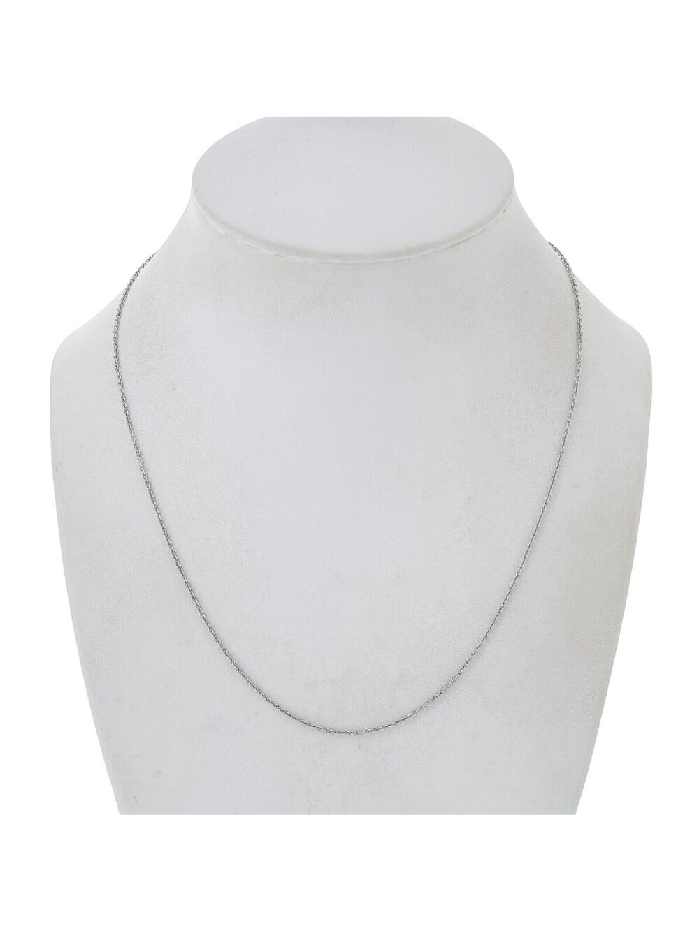 Vintage Quin Sterling Silver 925 1.0mm Cable Link Necklace 18"